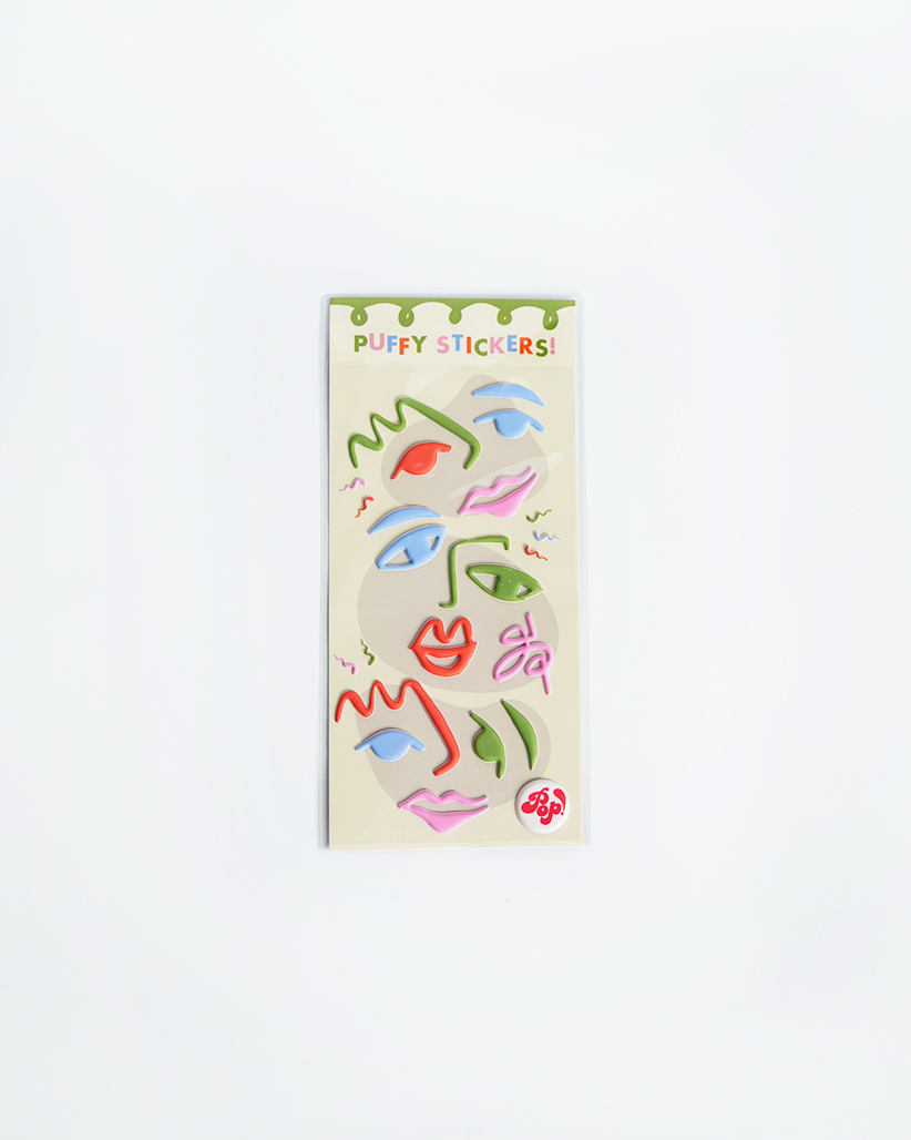 Face Shaped Puffy Stickers