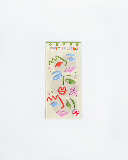 Face Shaped Puffy Stickers