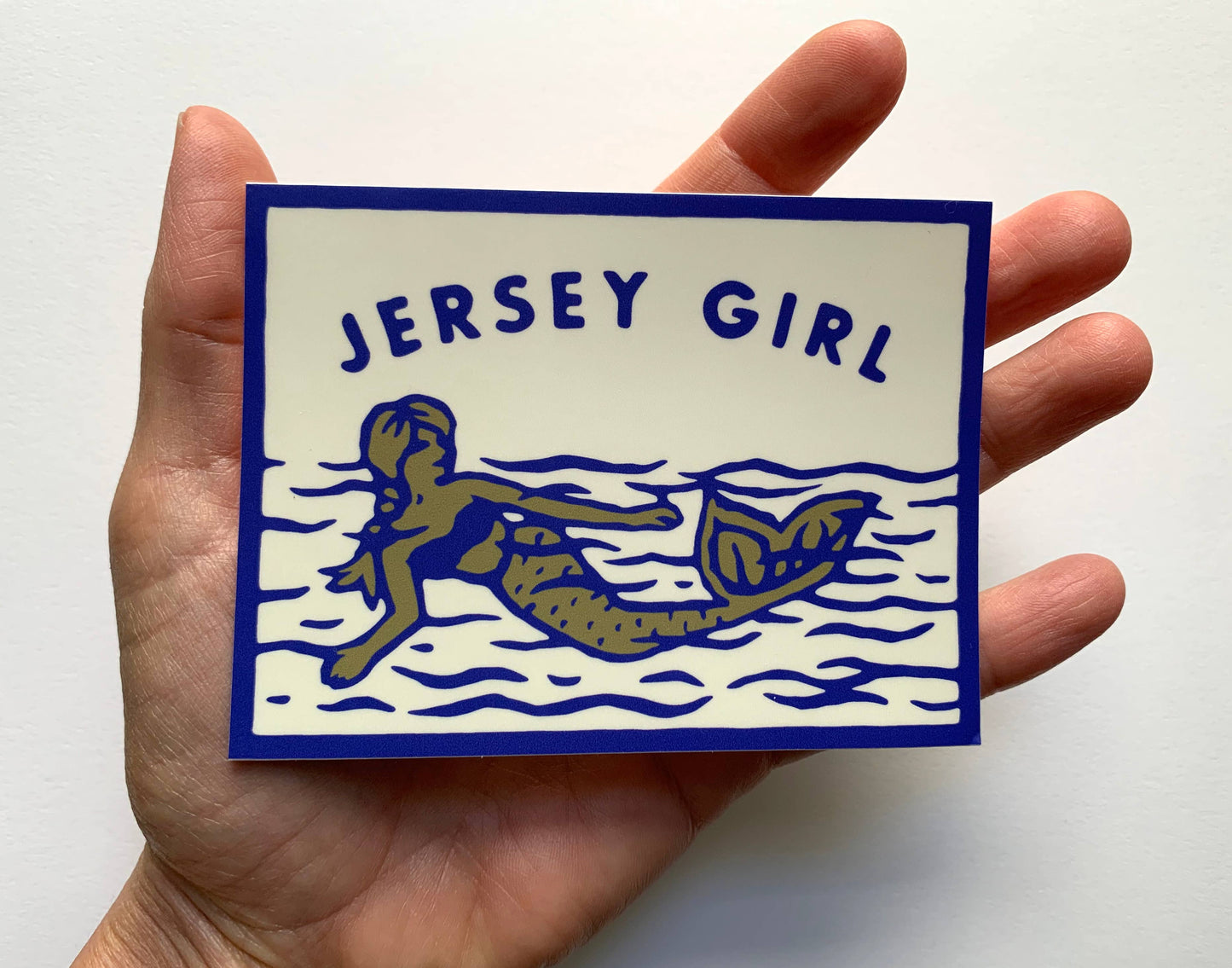 Jersey Girl Mermaid Sticker