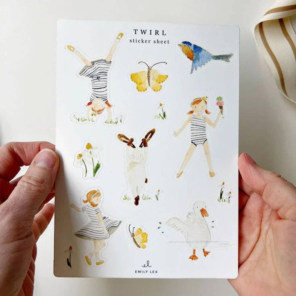 Twirl Watercolor Sticker Sheets