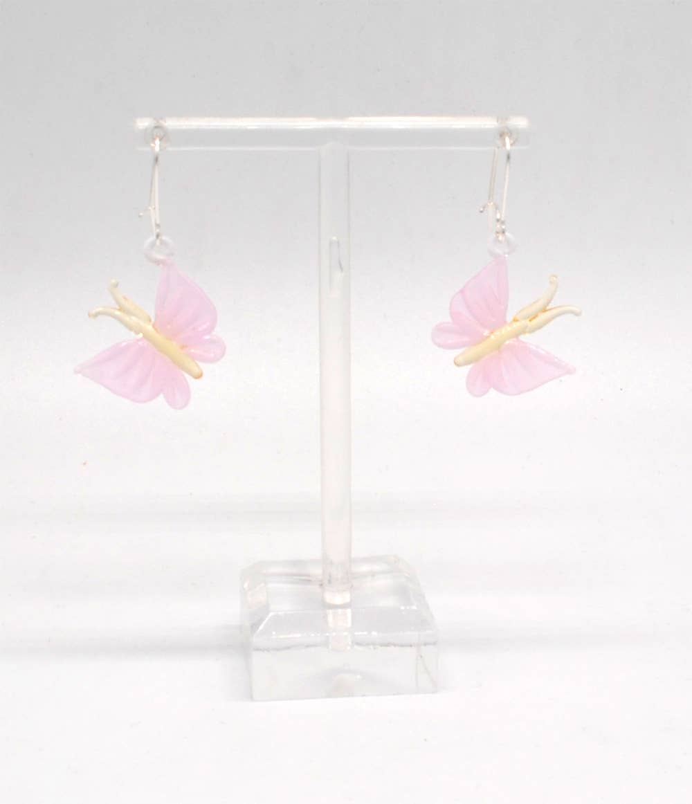 Butterfly Earrings - Pink