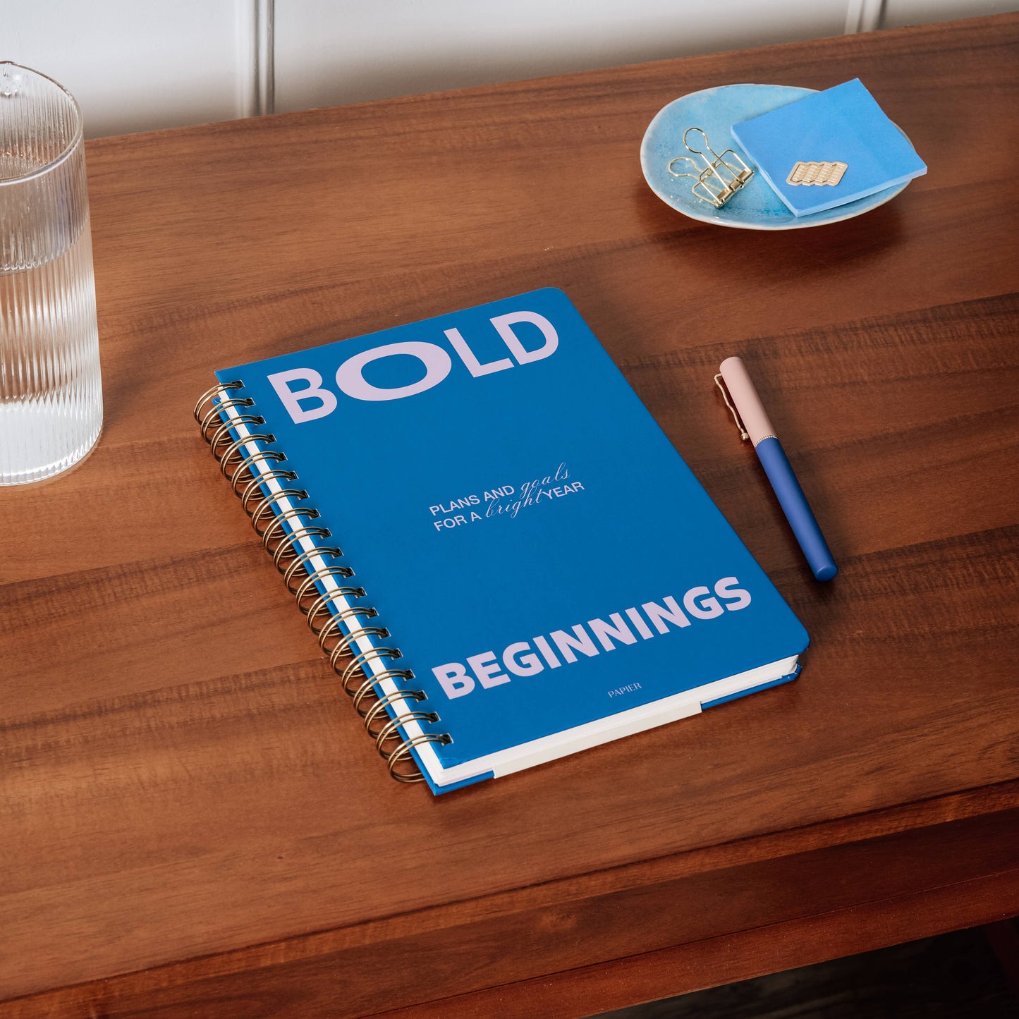 Bold Hardcover Spiral Undated Daily Planner