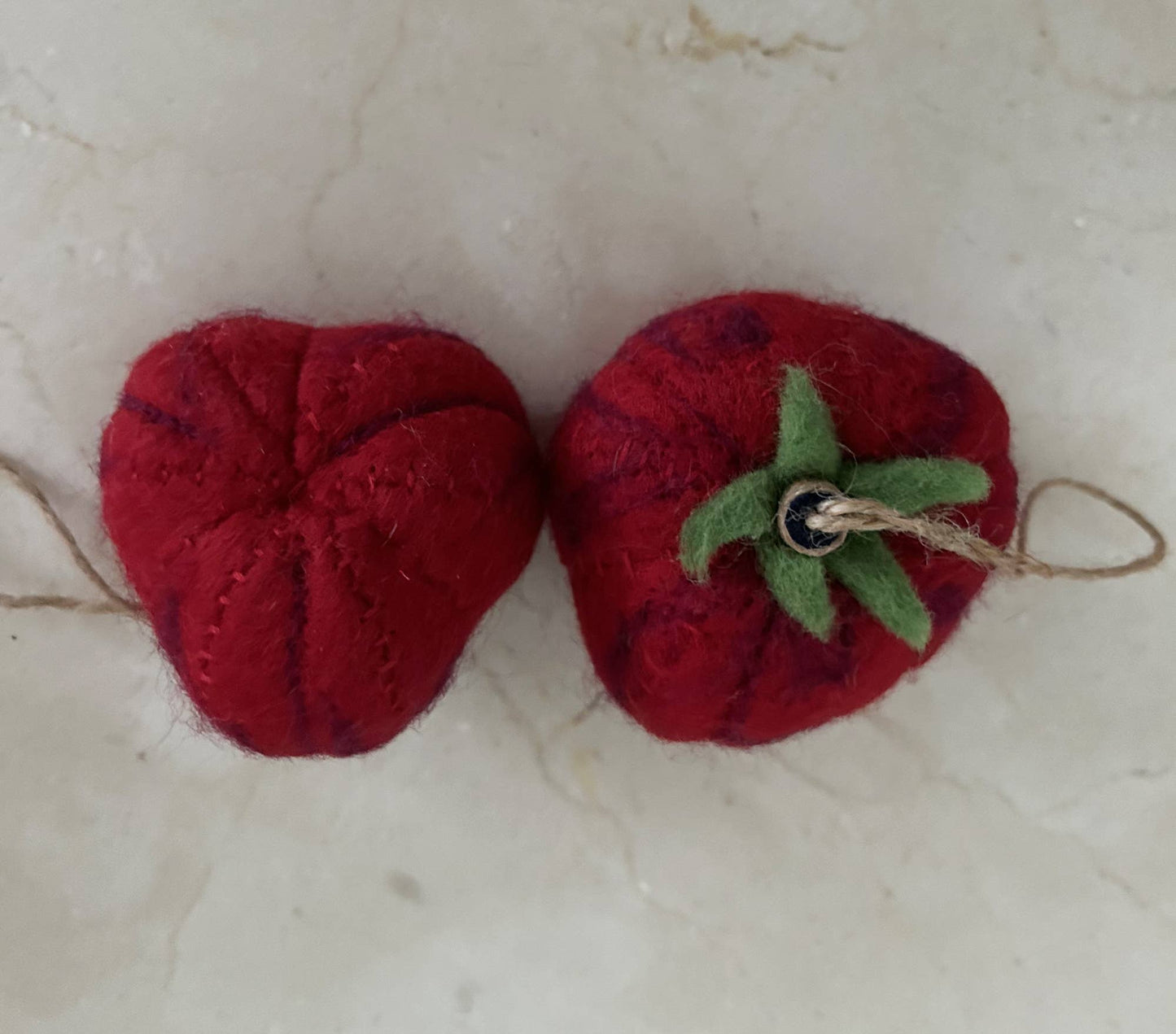 Handmade Felt "Jersey Tomato" ornament