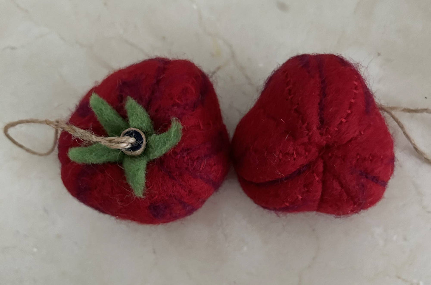 Handmade Felt "Jersey Tomato" ornament