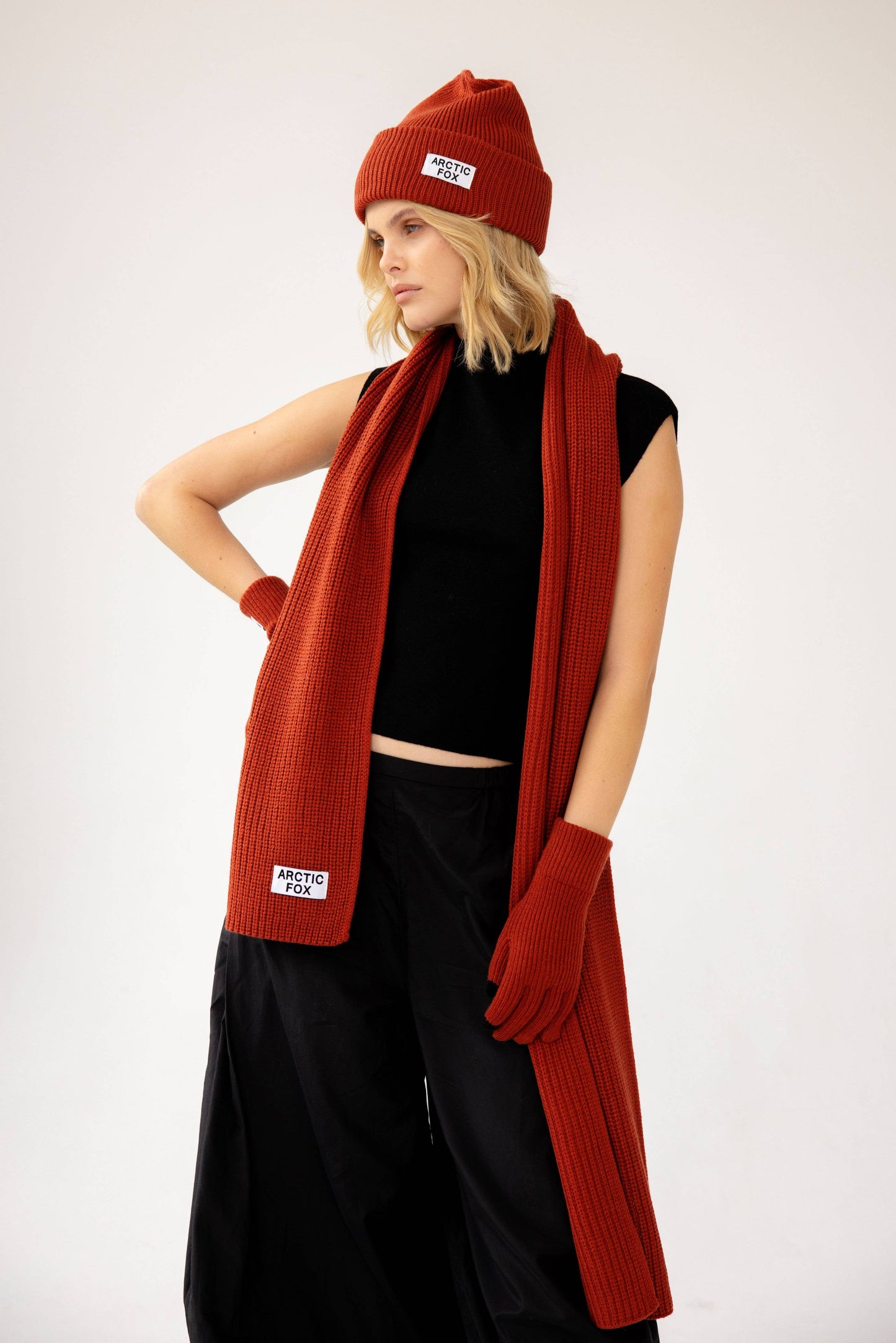 Recycled Bottle Beanie - Deep Terracotta