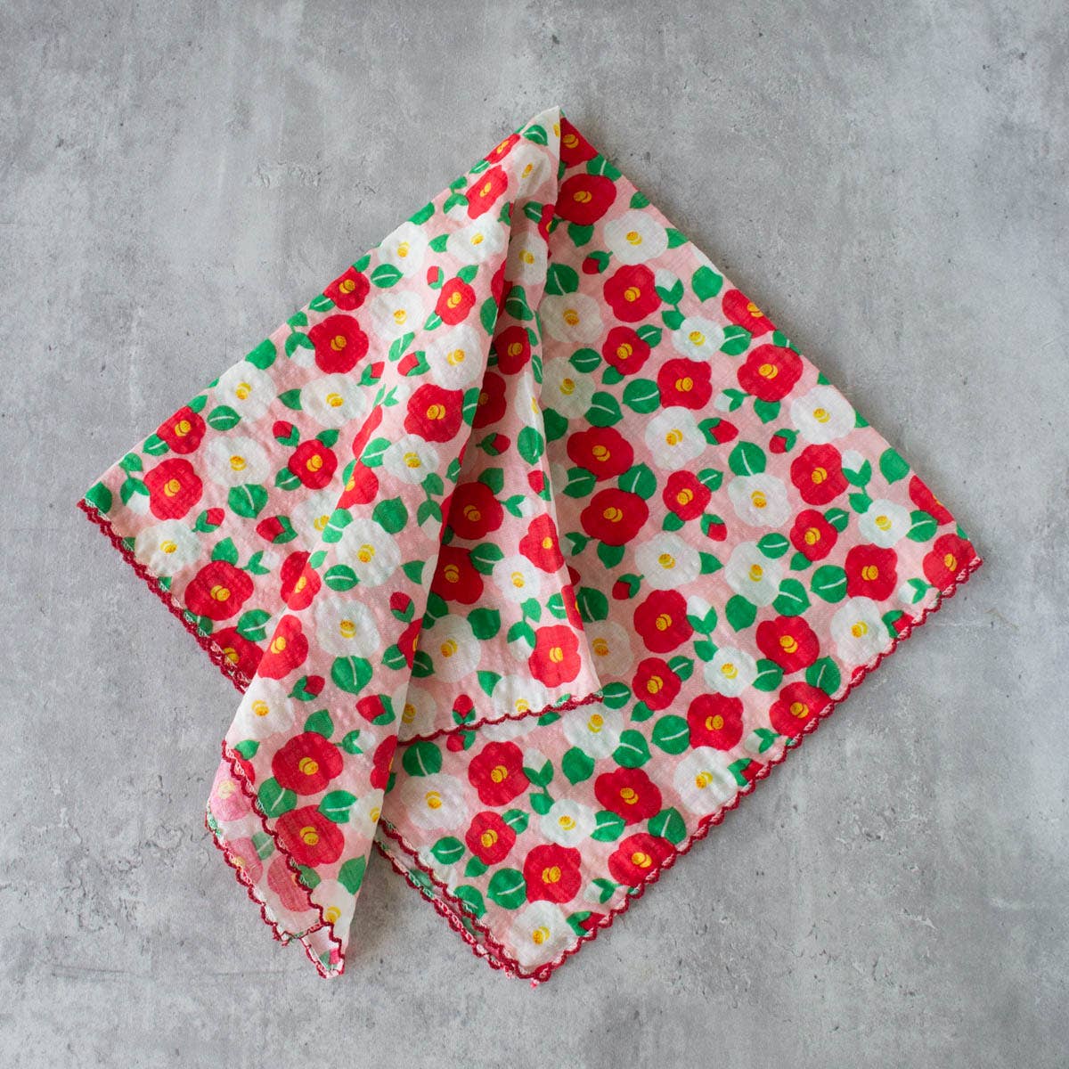 Camellia Flower Cotton Scarf