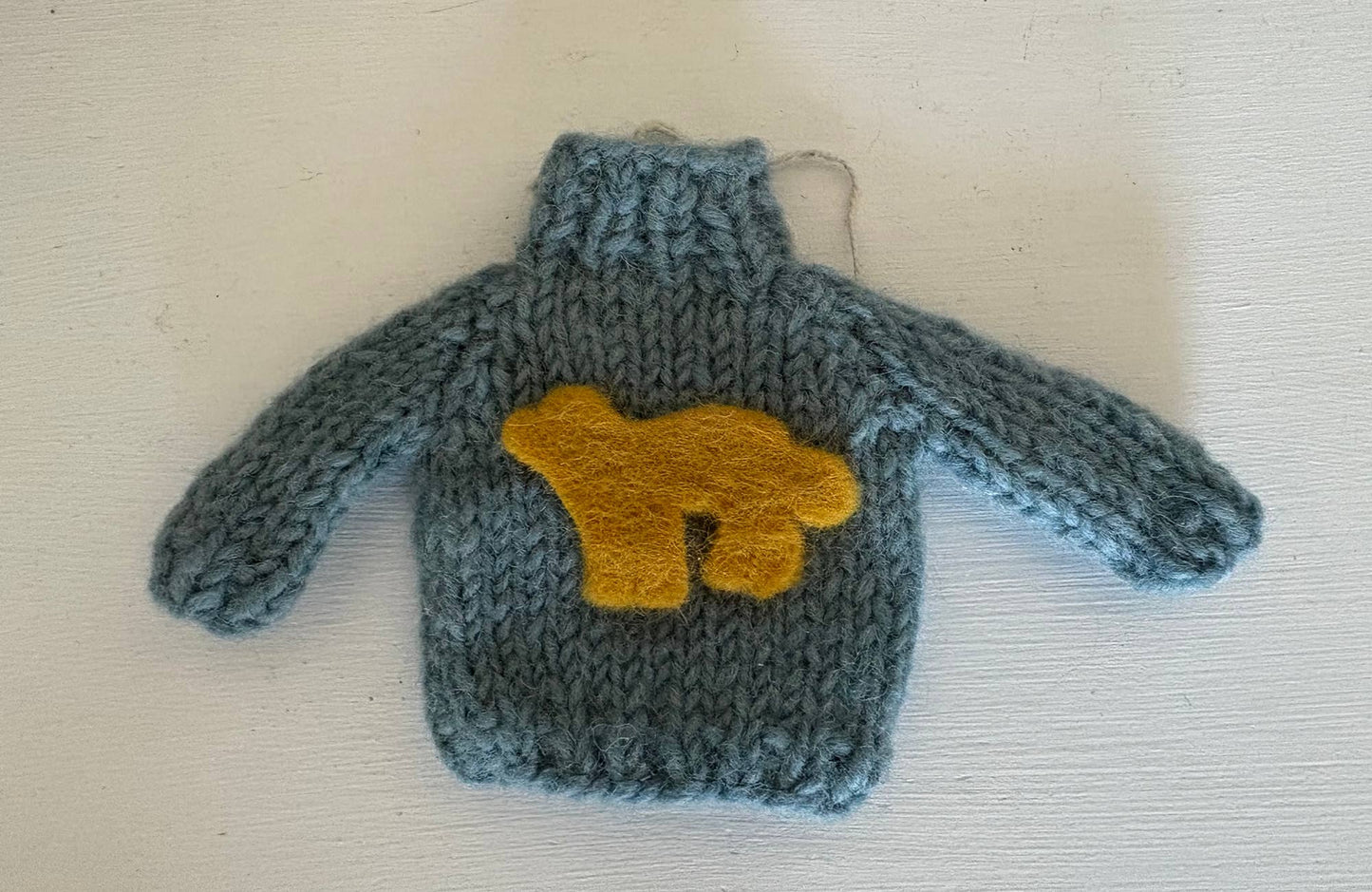 Hand-Knit "Yellow Lab Sweater" ornament