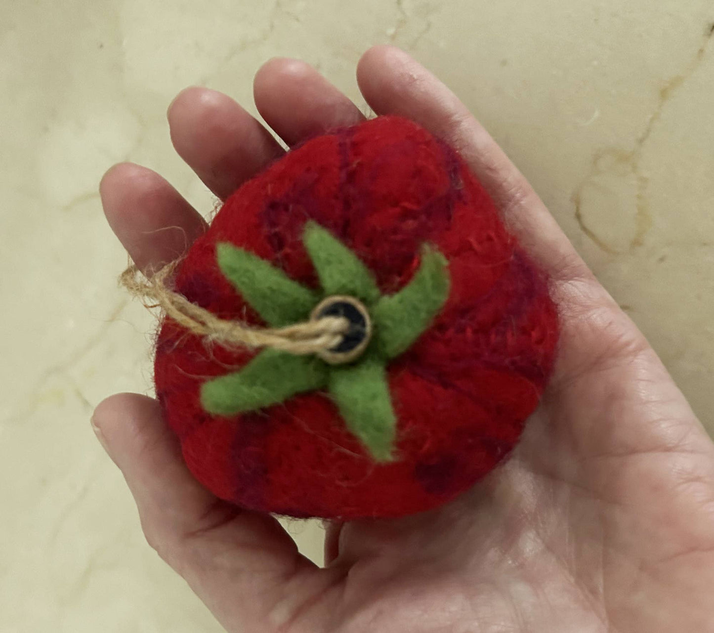 Handmade Felt "Jersey Tomato" ornament