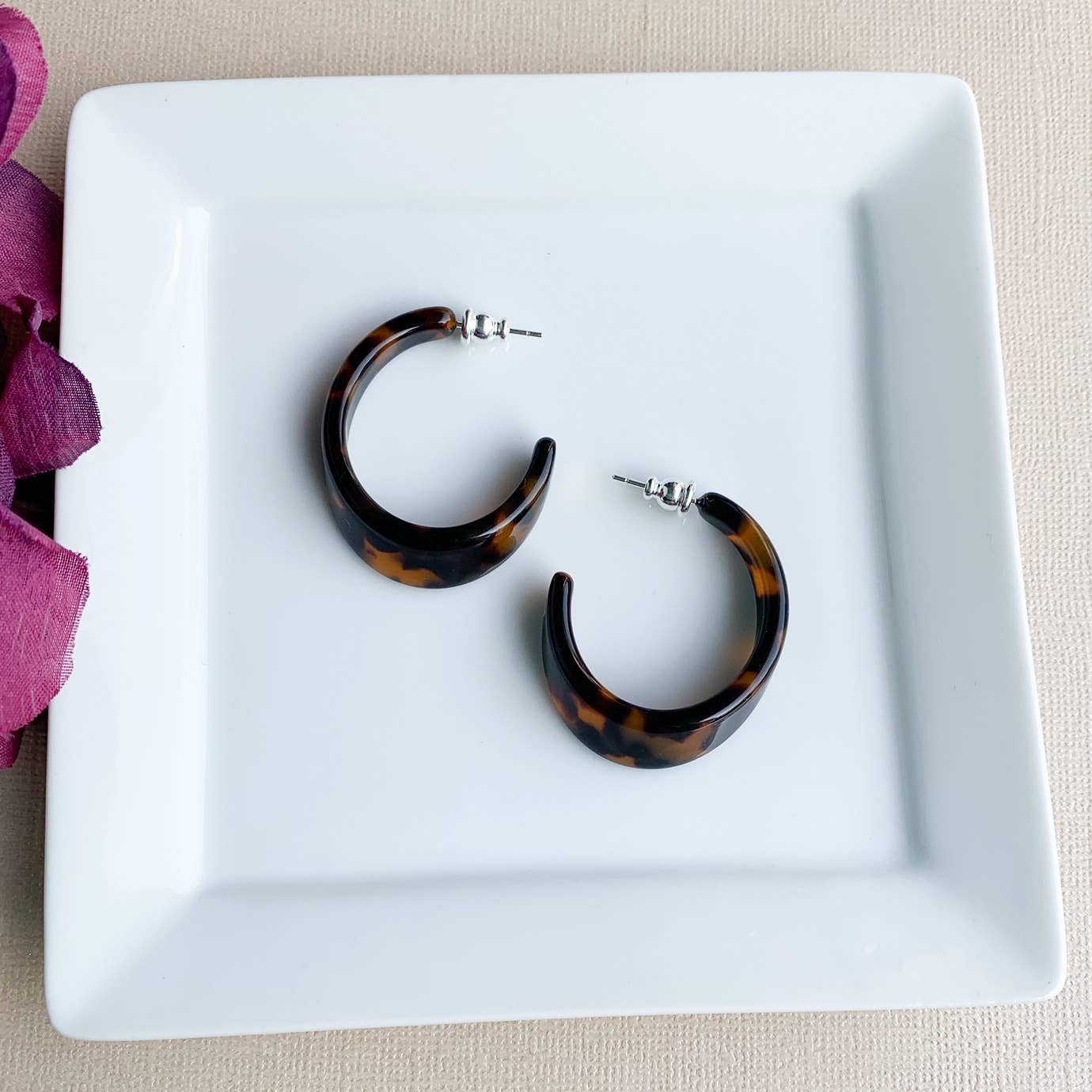 Oval Hoop Earrings