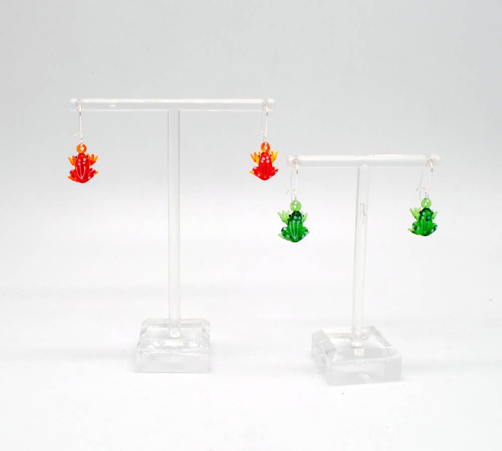 Frog Earrings - Green
