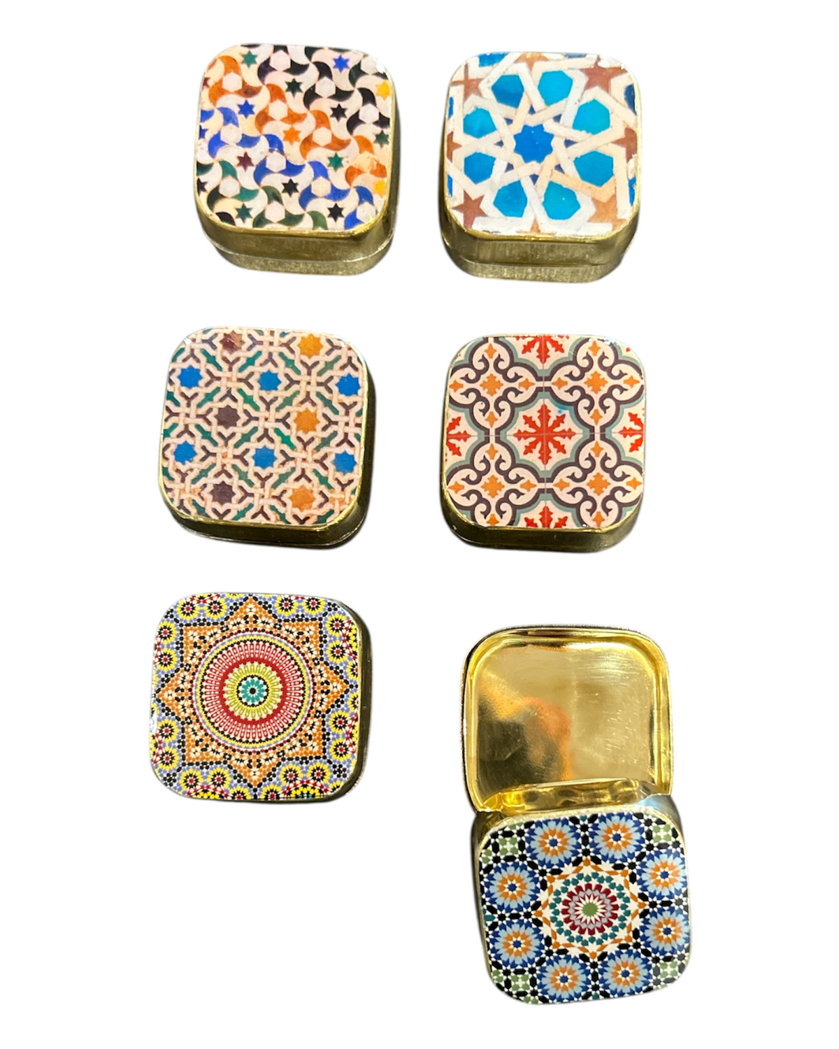 Small Brass Printed Box