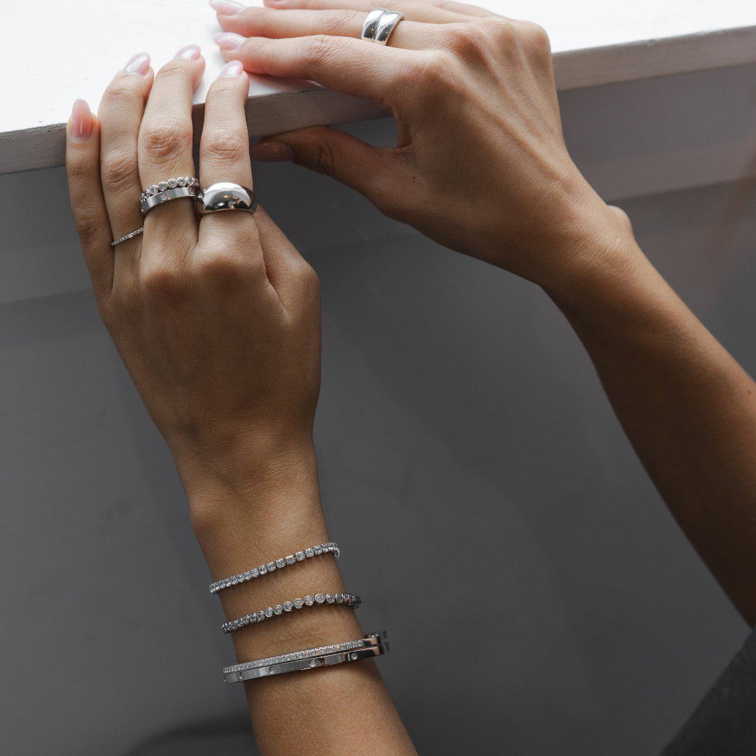 Silver Diamond Tennis Bracelet