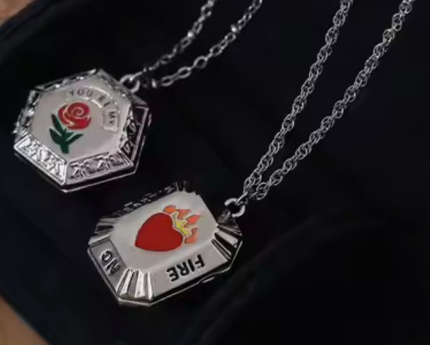 Be Locket- Special Hand Painted Steel Lockets- Necklace