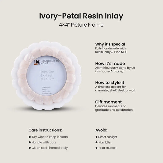 Scalloped Resin Inlay Picture Frame