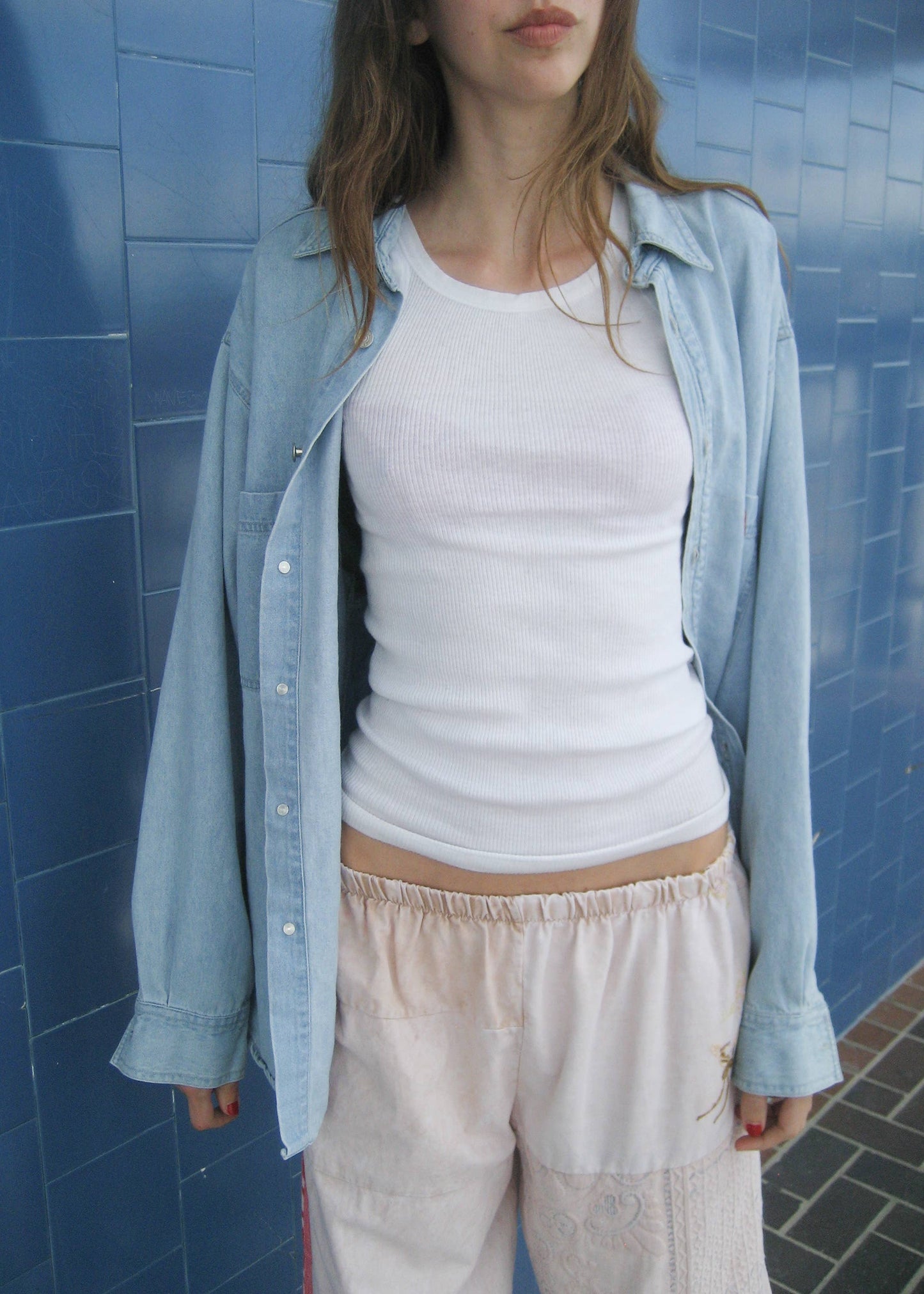 Upcycled Vintage Denim Chambray Shirt