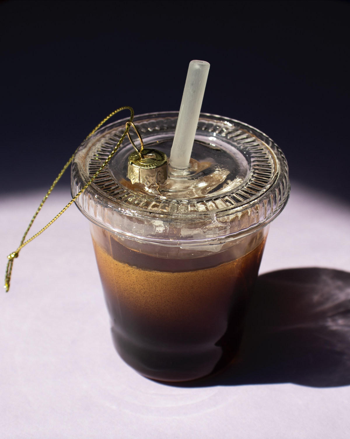 Iced Coffee Hand-Blown Glass Ornament
