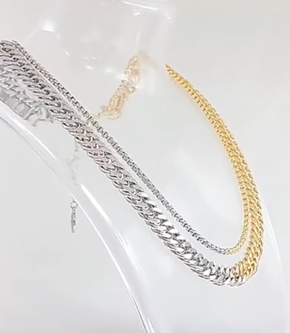 Mixed Metal Two Tone Chunky Chain Stainless Steel