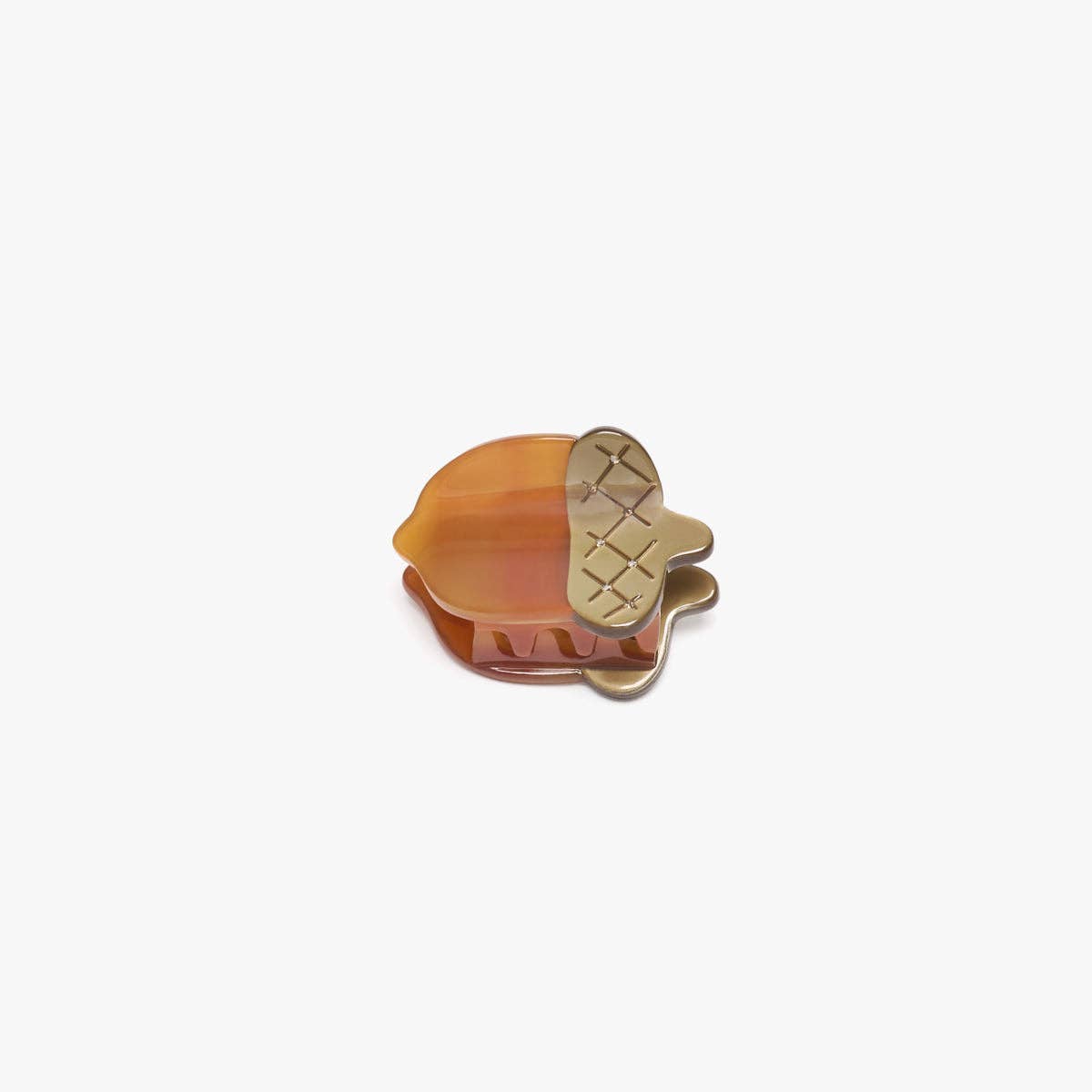 Acorn Mini Hair Claw Clip