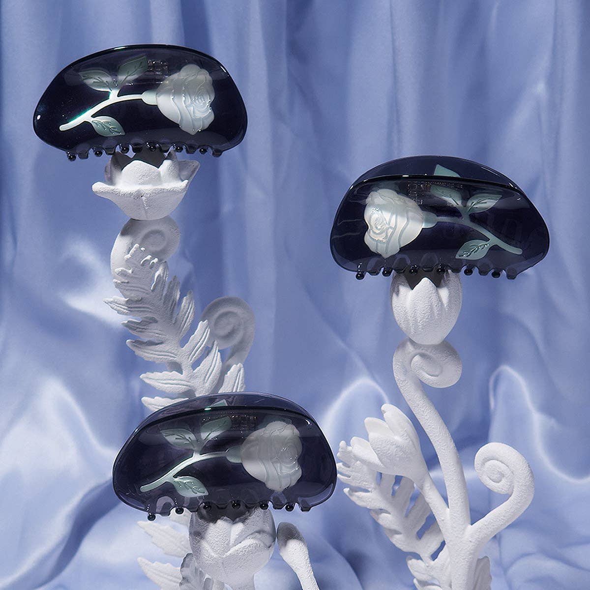 Blue Rose Hair Claw