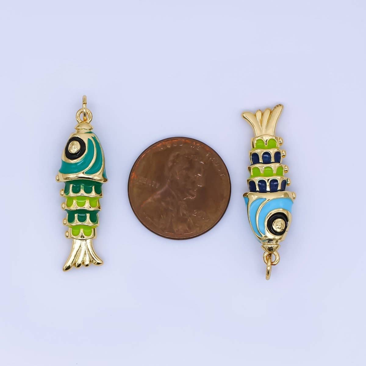 3D Fish Charm Necklace