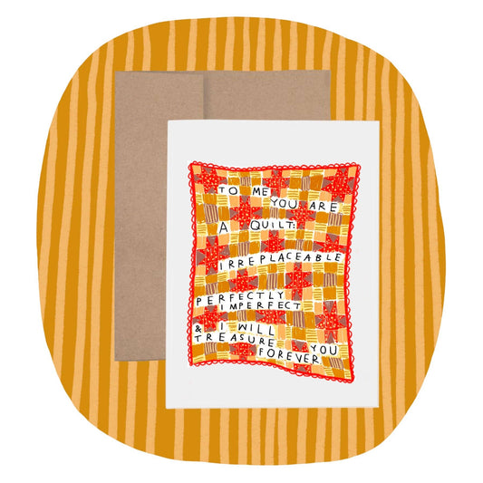 I WILL TREASURE YOU FOREVER QUILT Greeting Card