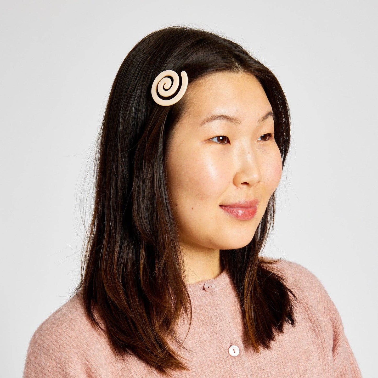 Spiral Clip in Cream