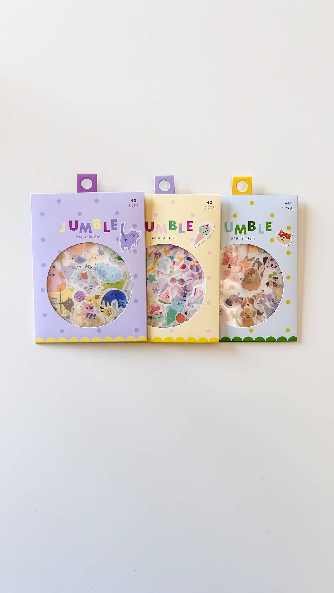 Dogs Jumble Washi Sticker Set, 40 Stickers