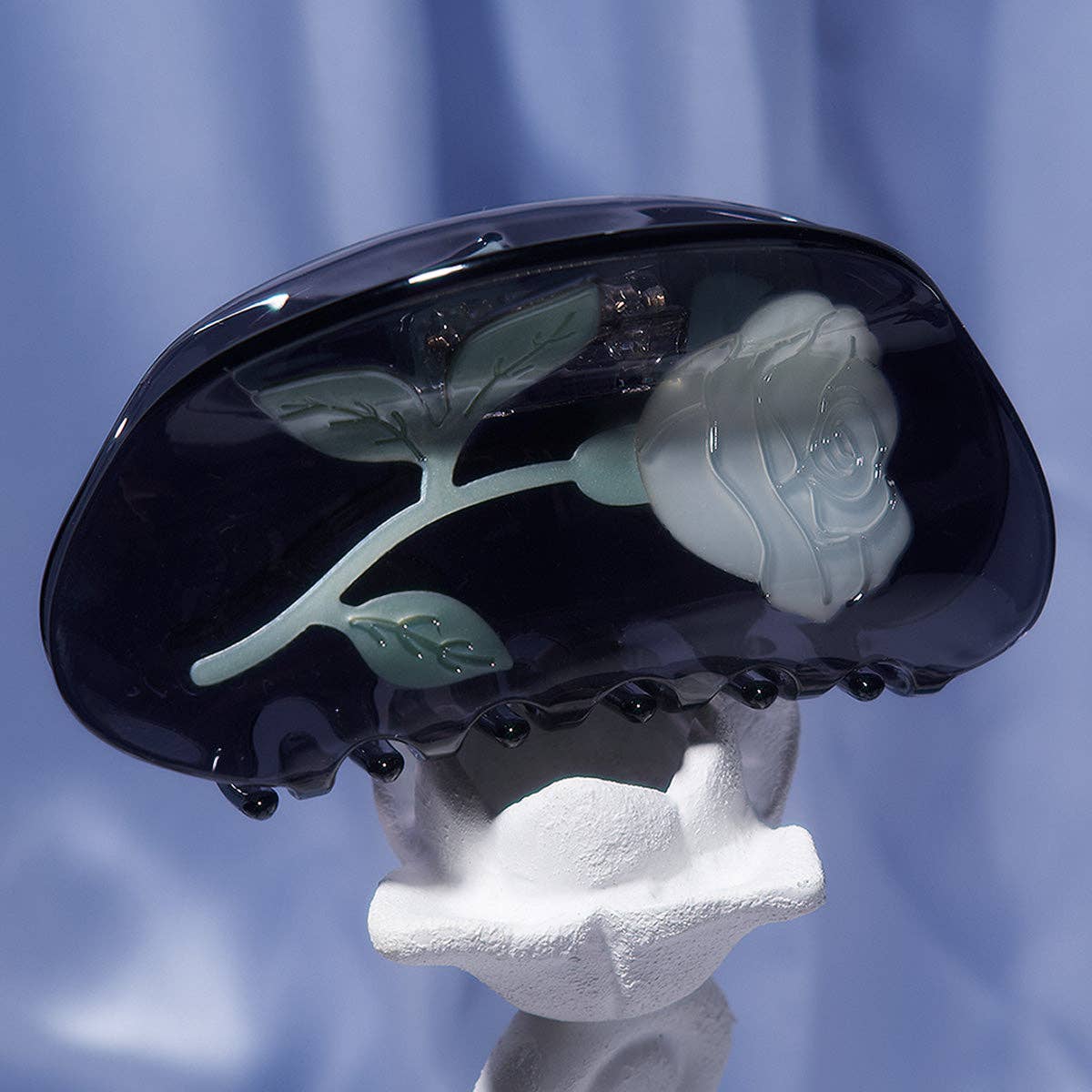 Blue Rose Hair Claw