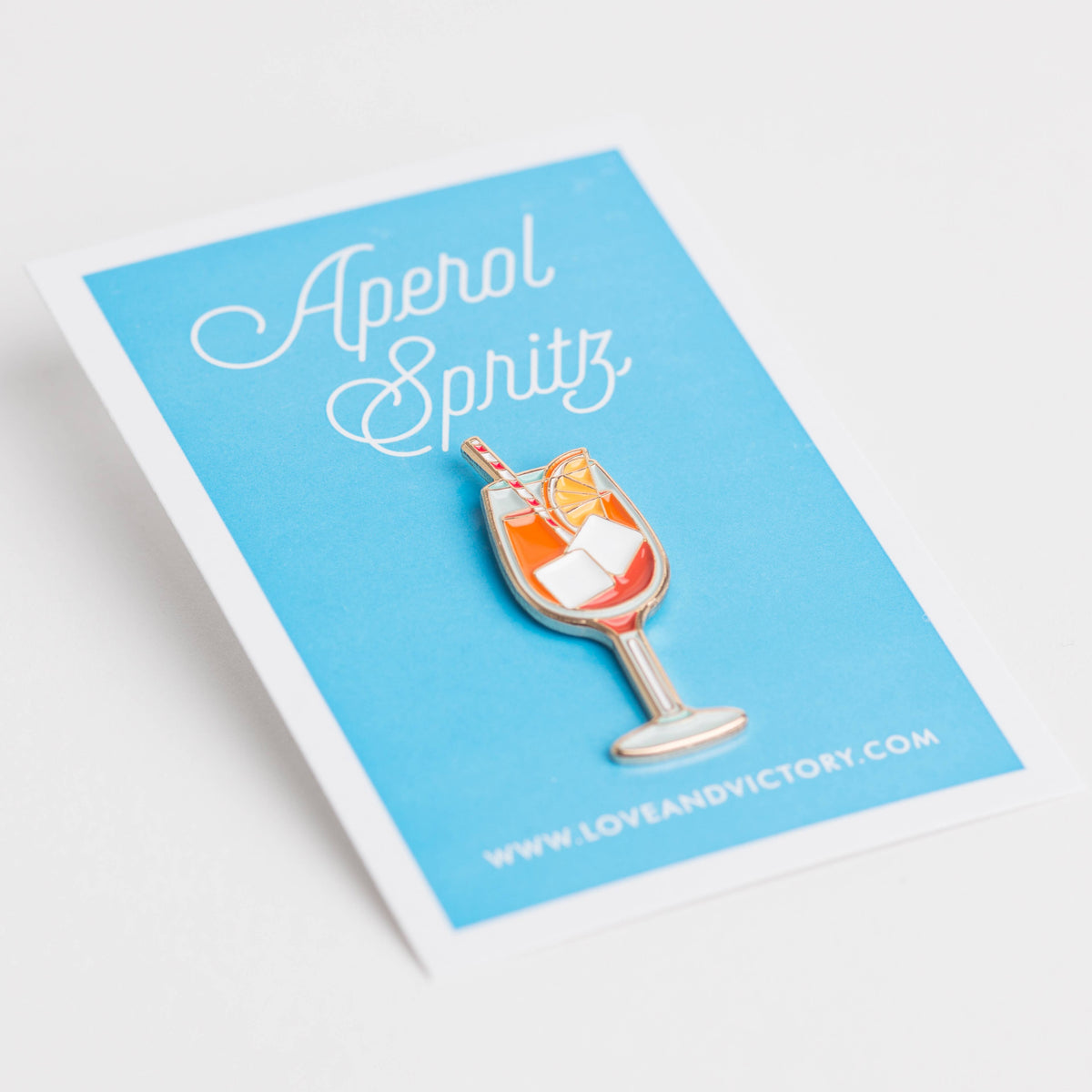 Tiny Aperol Spritz Cocktail Enamel Lapel Pin