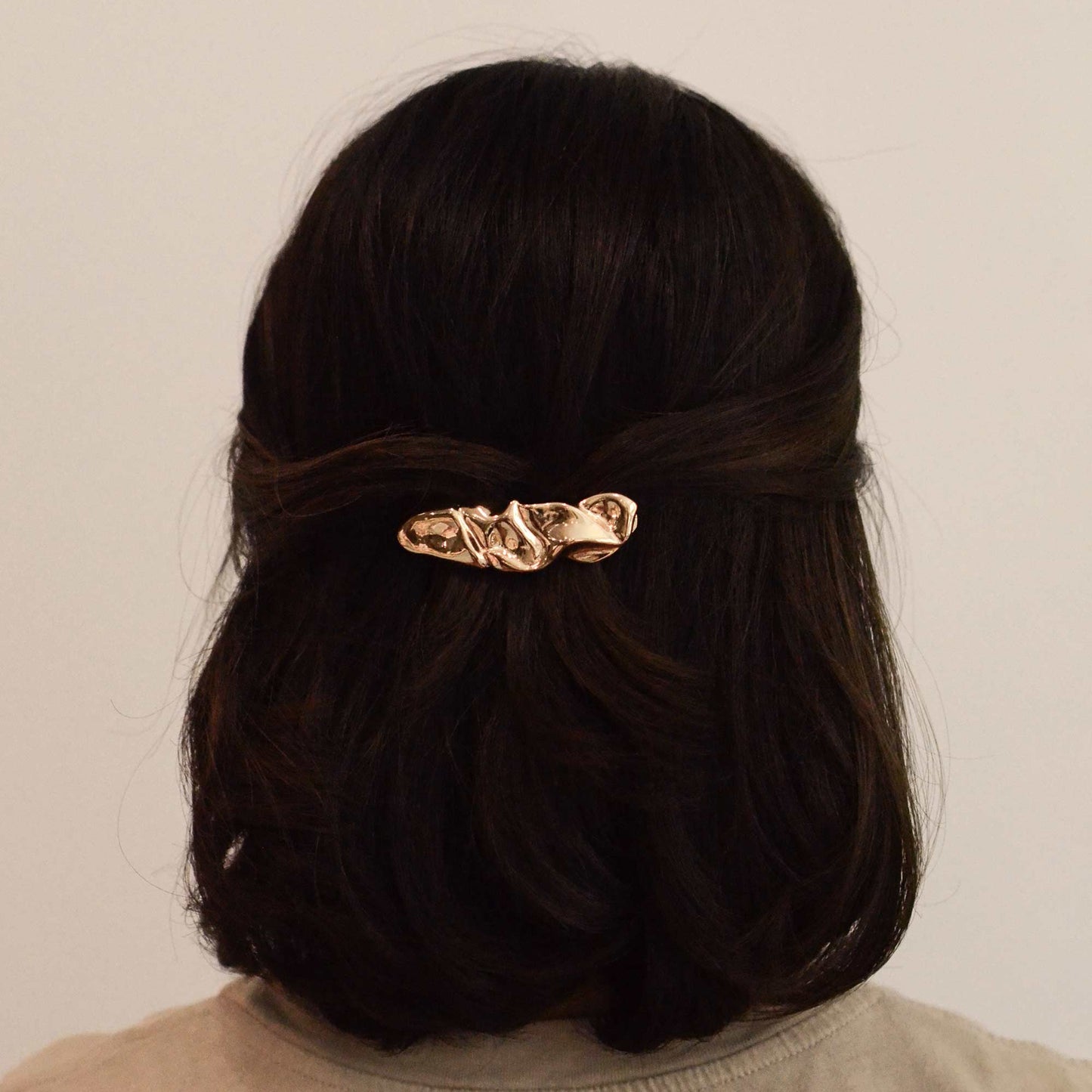Textured Metal Barrette Hair Clip