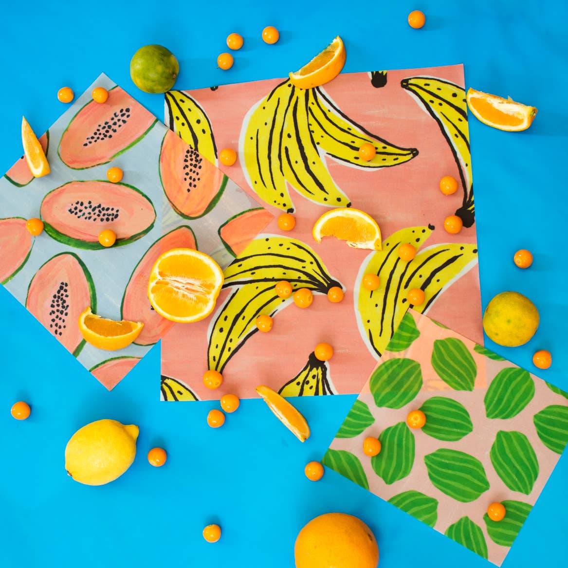 Fruit print Beeswax Wrap Set
