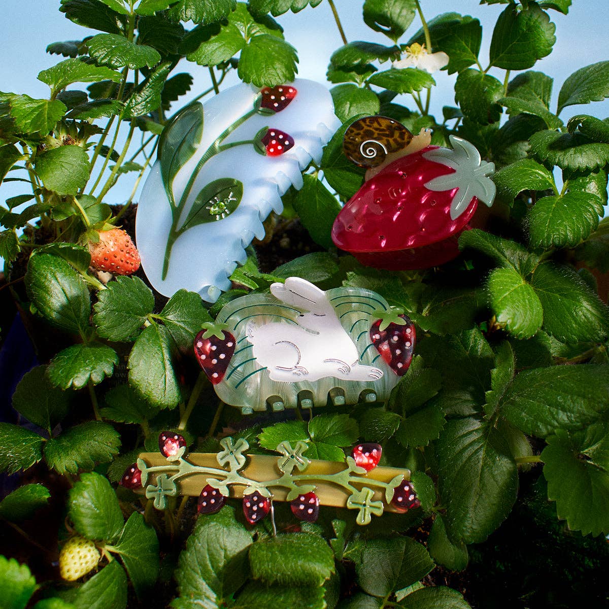 Wild Strawberry Barrette