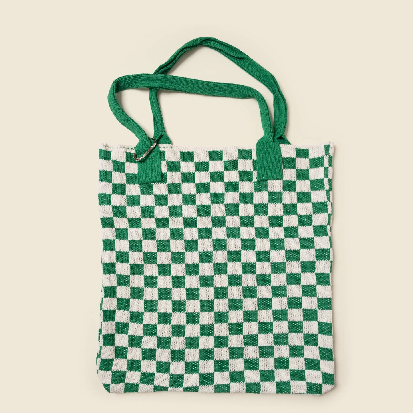 Green Checkered Tote Bag