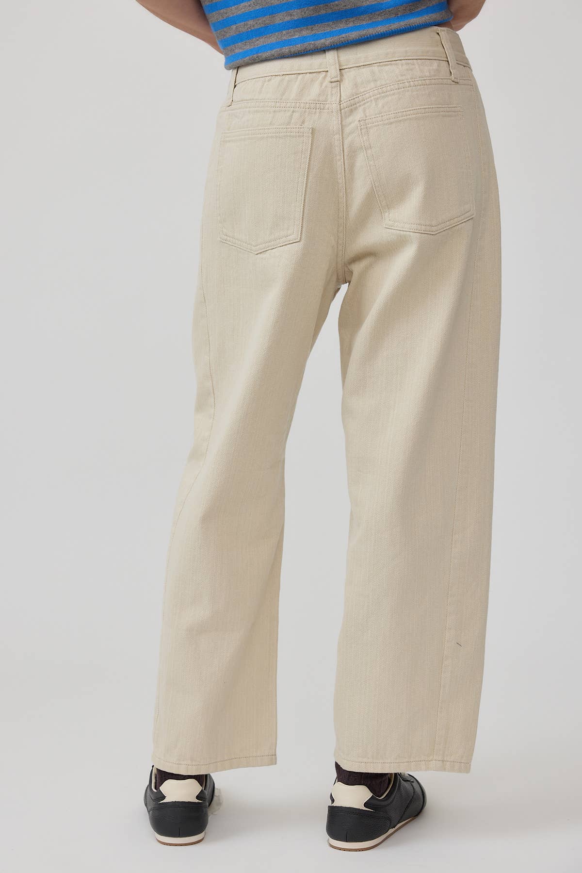 Cotton Barrel Leg Jeans
