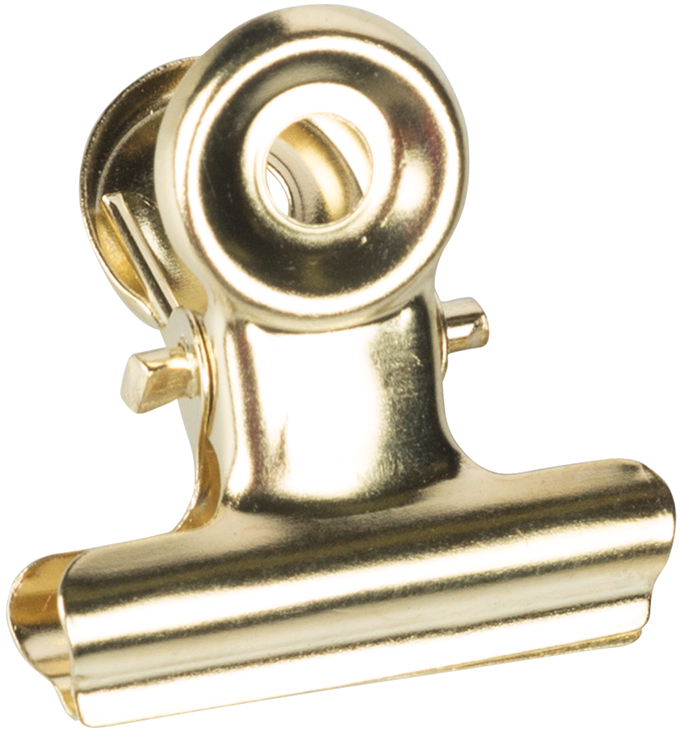 Gold Metal Bulldog Clips, 25 Pack