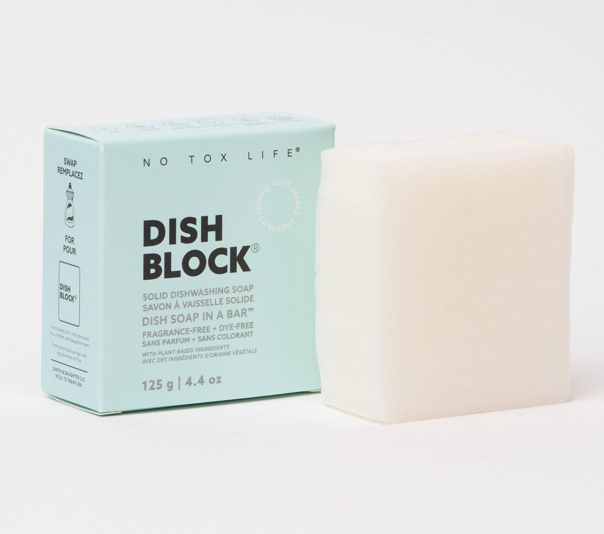Fragrance Free Solid Dish Soap Block
