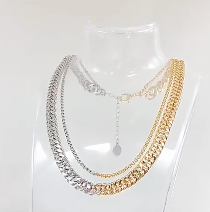 Mixed Metal Two Tone Chunky Chain Stainless Steel