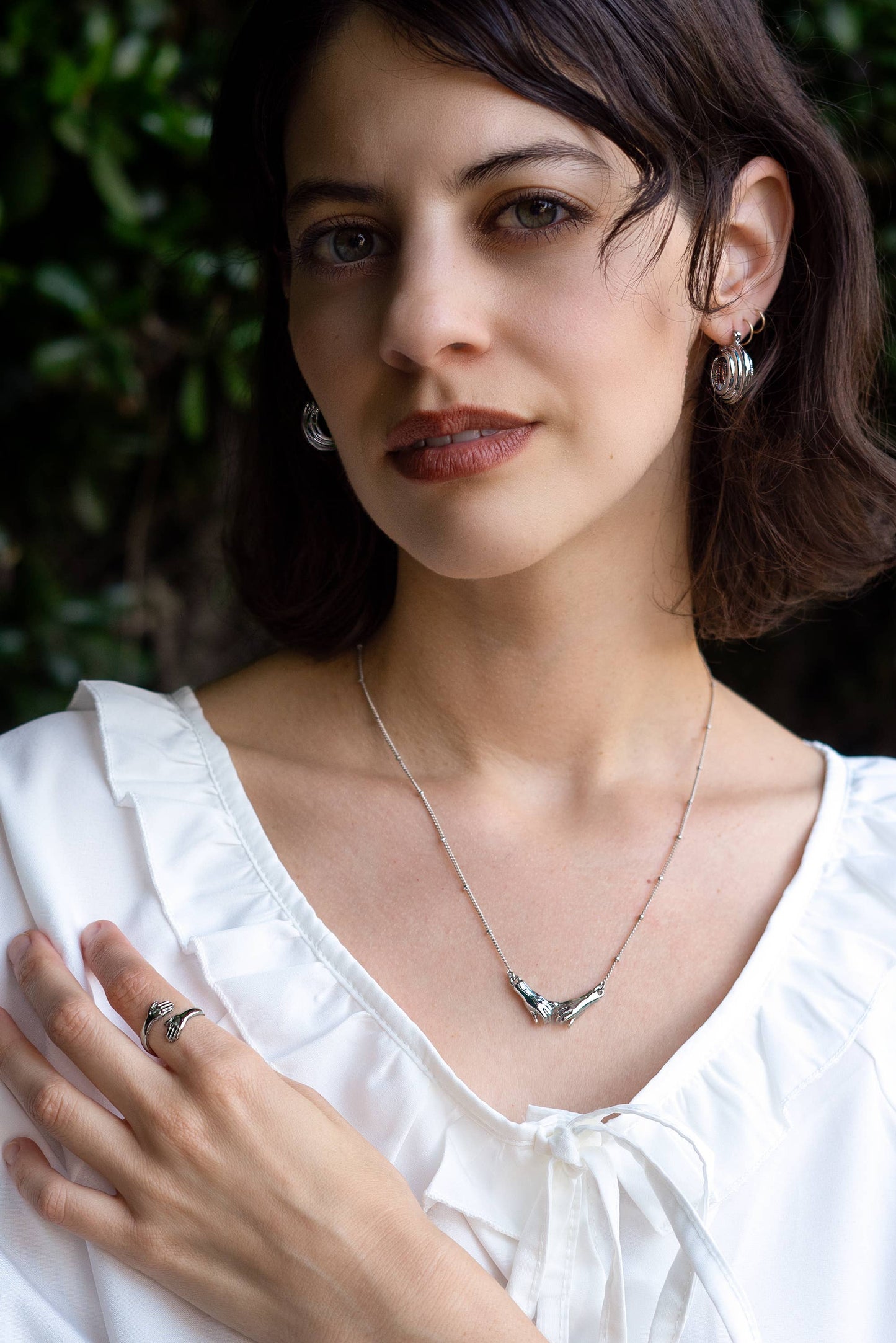 Mitchell Hoop - Silver Rhodium Plated