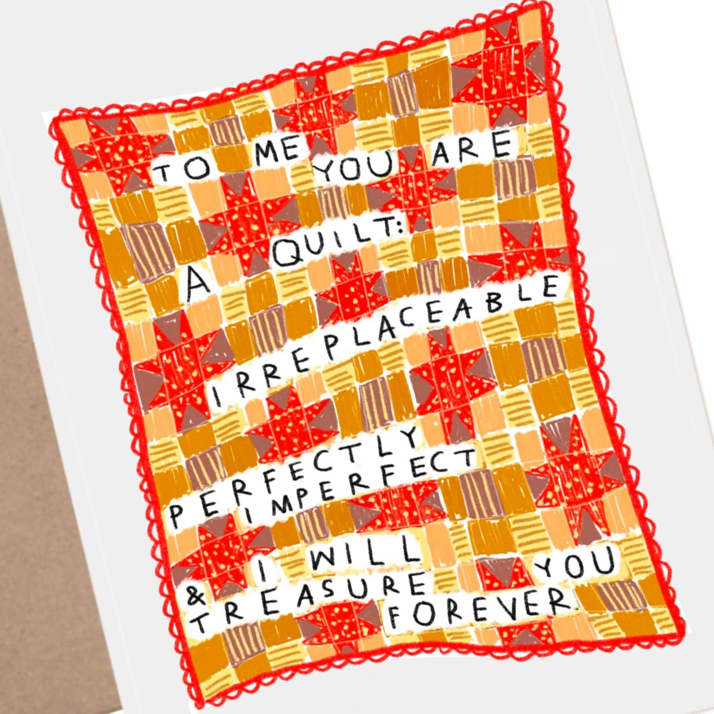 I WILL TREASURE YOU FOREVER QUILT Greeting Card