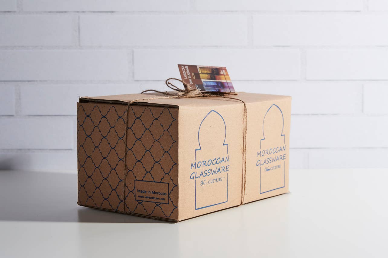 Moroccan Beldi Glassware - Amber