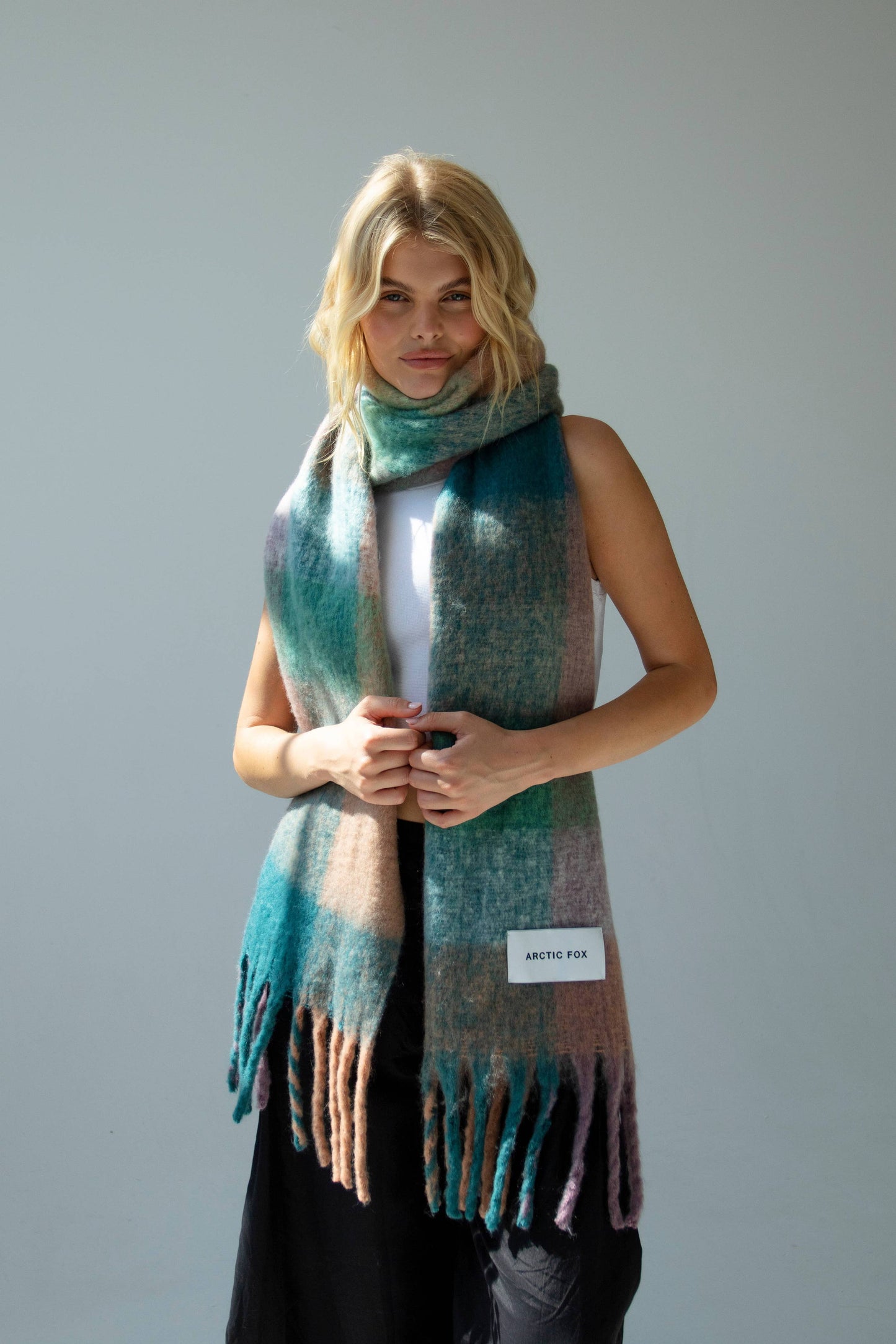 The Reykjavik Scarf - Purple Check