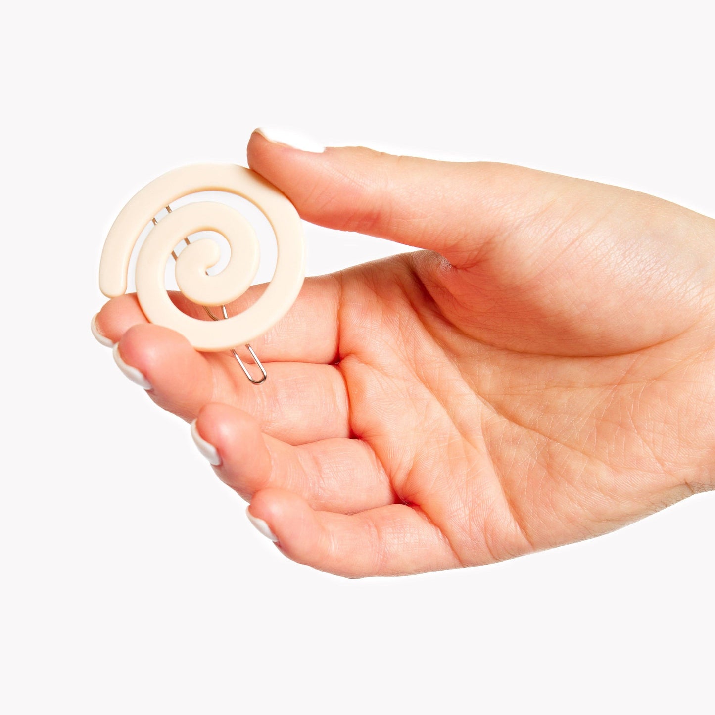 Spiral Clip in Cream