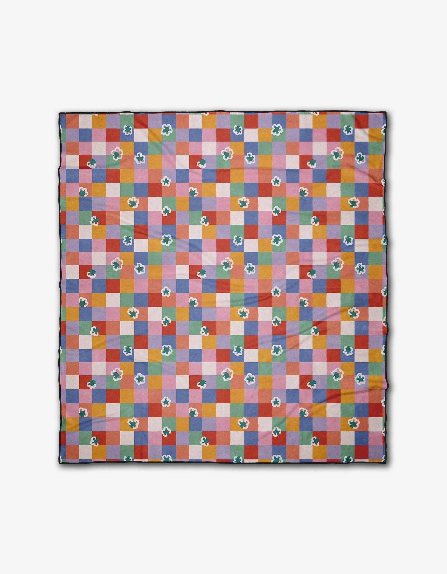 Floral Checks Beach Blanket