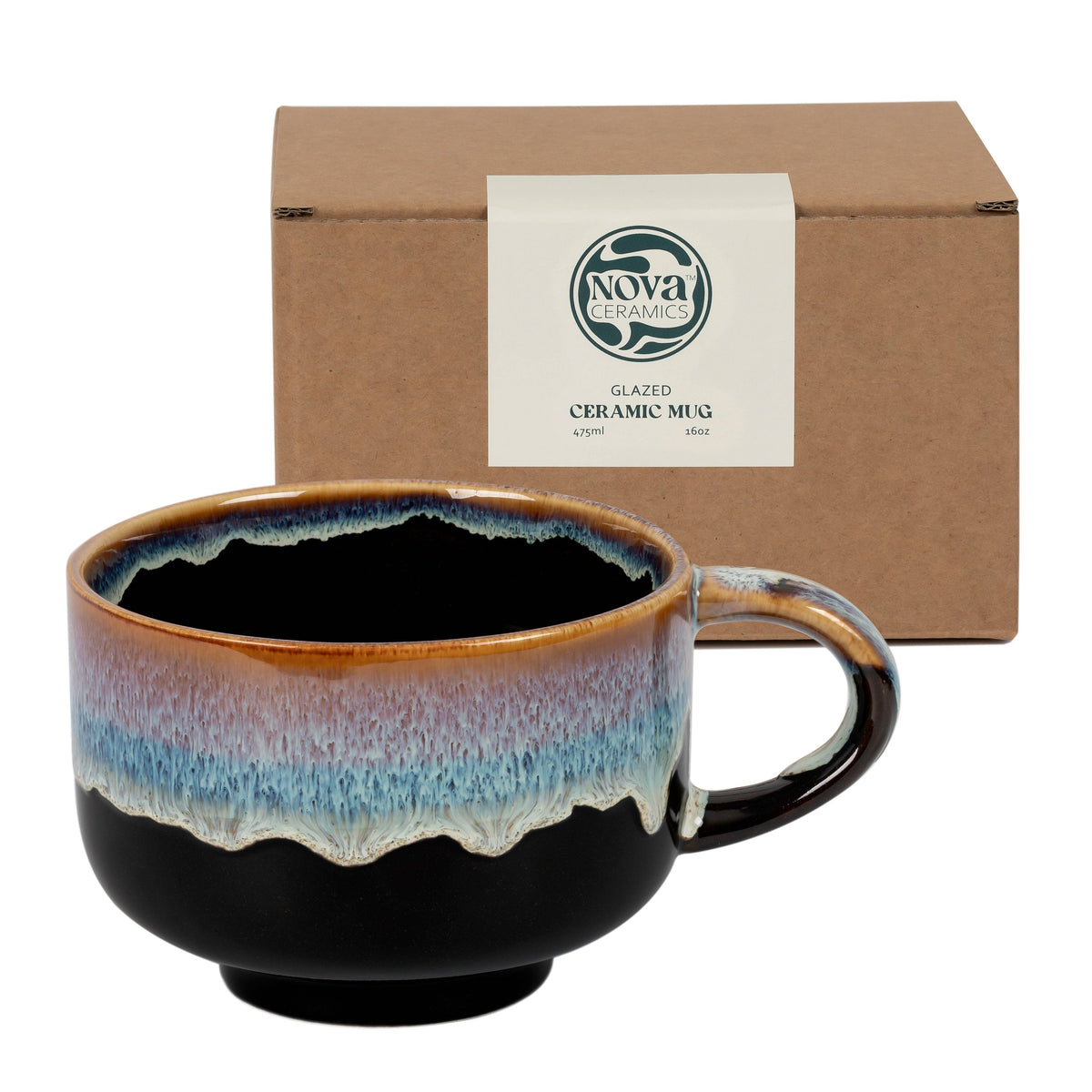 Monsoon Handmade Ceramic Coffee Mug, 16 oz