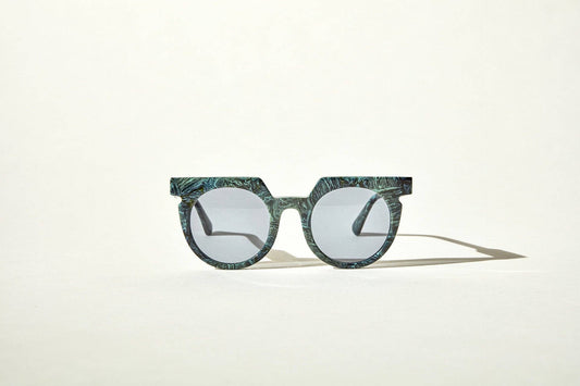 Aster - Green and Blue Marble Sunglasses