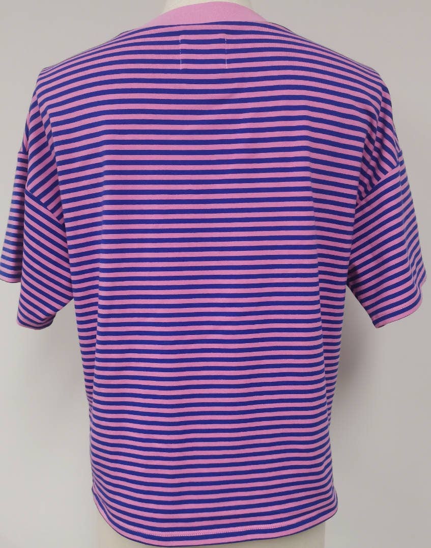 Relaxed Fit Contrast Collar Tee