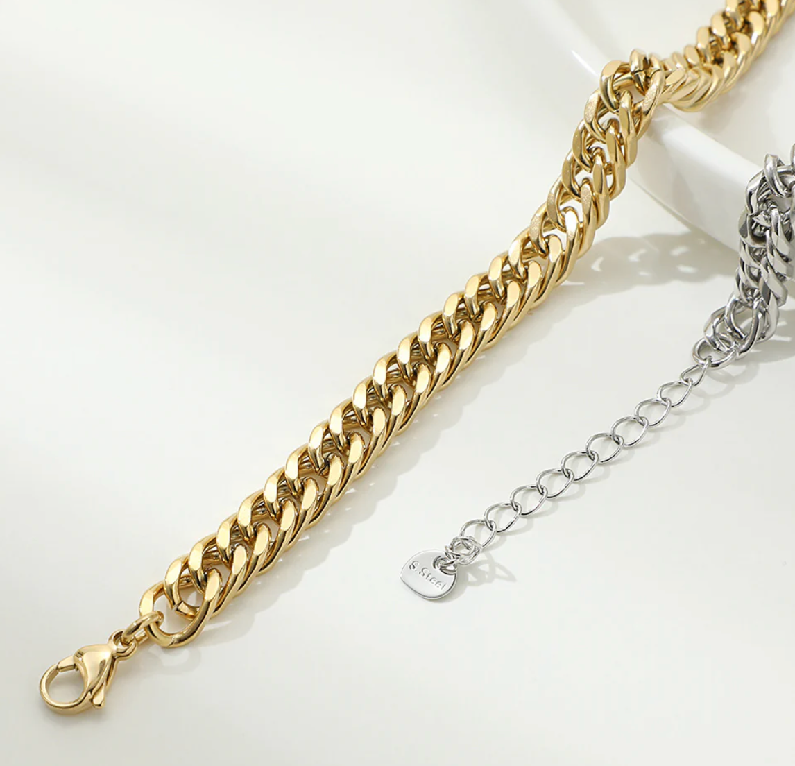 Mixed Metal Two Tone Chunky Chain Stainless Steel