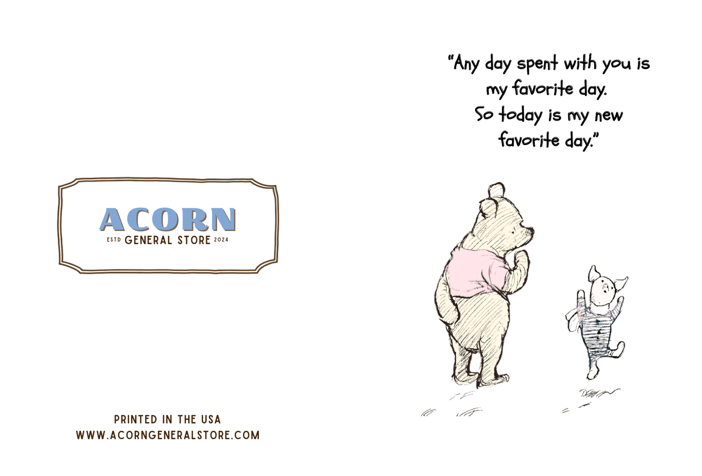 Pooh "Any Day" Card