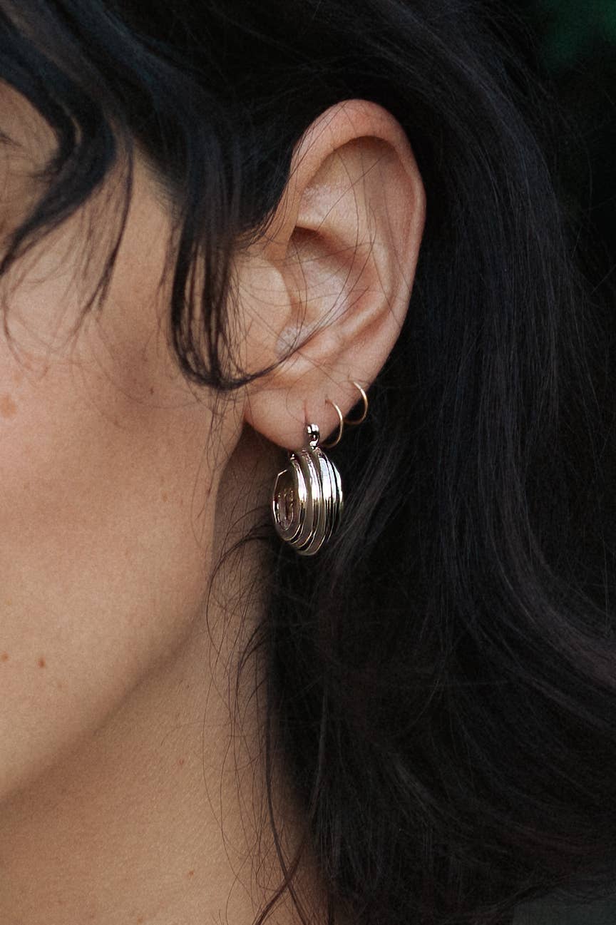 Mitchell Hoop - Silver Rhodium Plated
