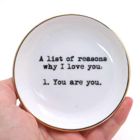 Reasons I Love You Ring Dish